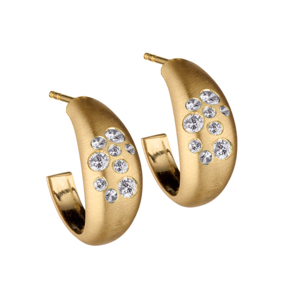 Tapered Dome Diamond Earring