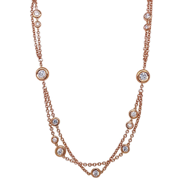 Double Chain Diamond by the Yard Necklace