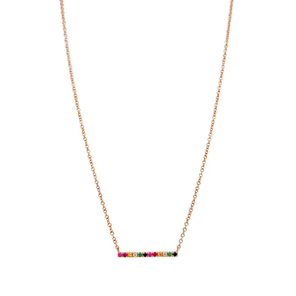 Multi-color bar necklace
