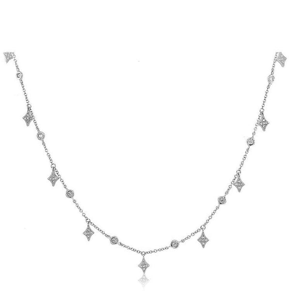 Kite-Shaped Diamond Necklace