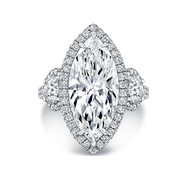 Pageo Fine Jewelers' Marquise Diamond Ring, a silver ring for women.
