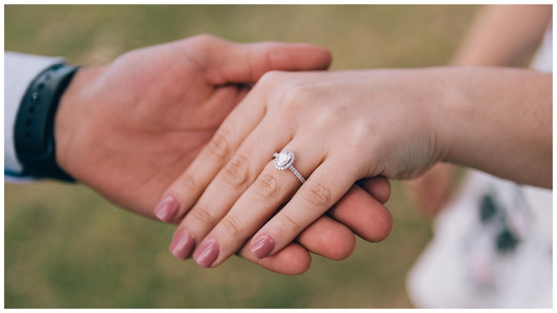 woman wearing an engagement ring