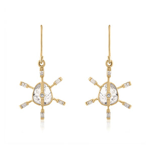 Starburst Diamond Slice Earrings