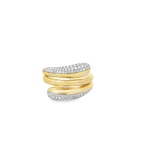 Gold and Diamond Wrap Ring
