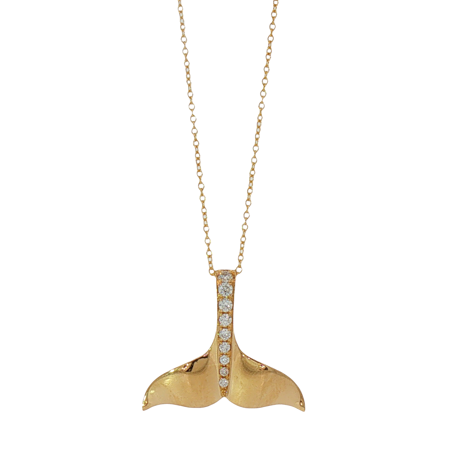 Diamond Whale's Tail Necklace