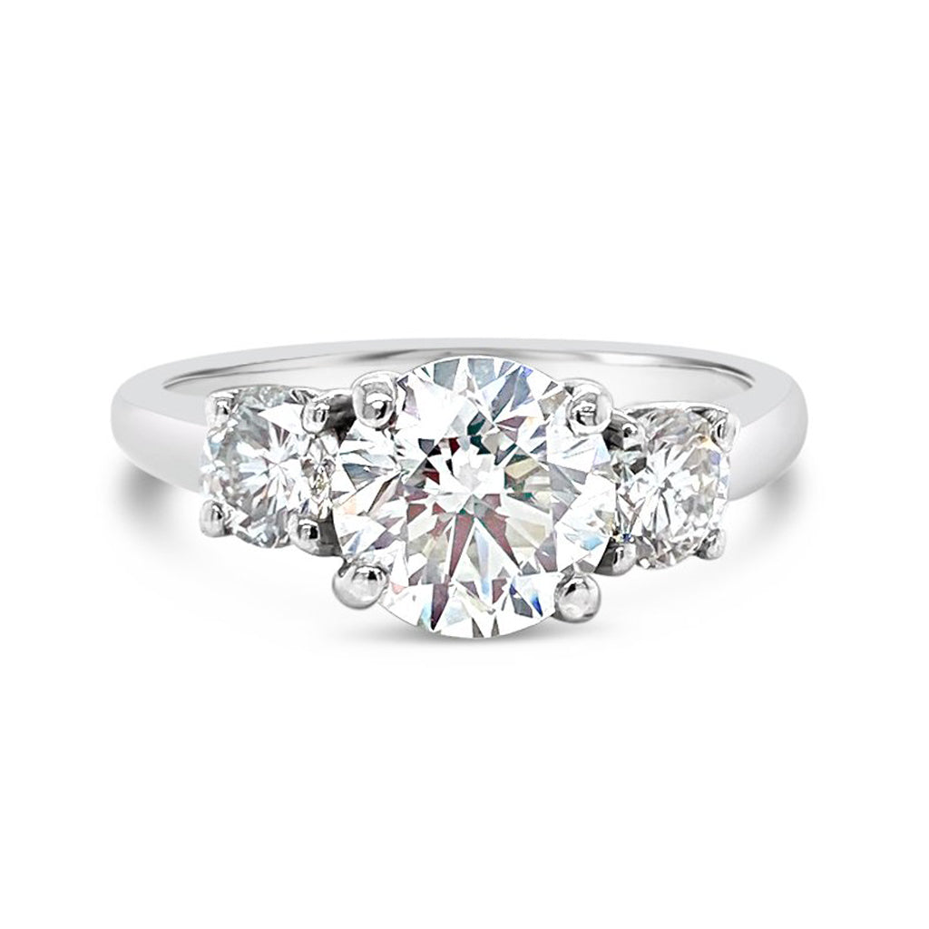 Round Brilliant Three Stone Diamond Ring