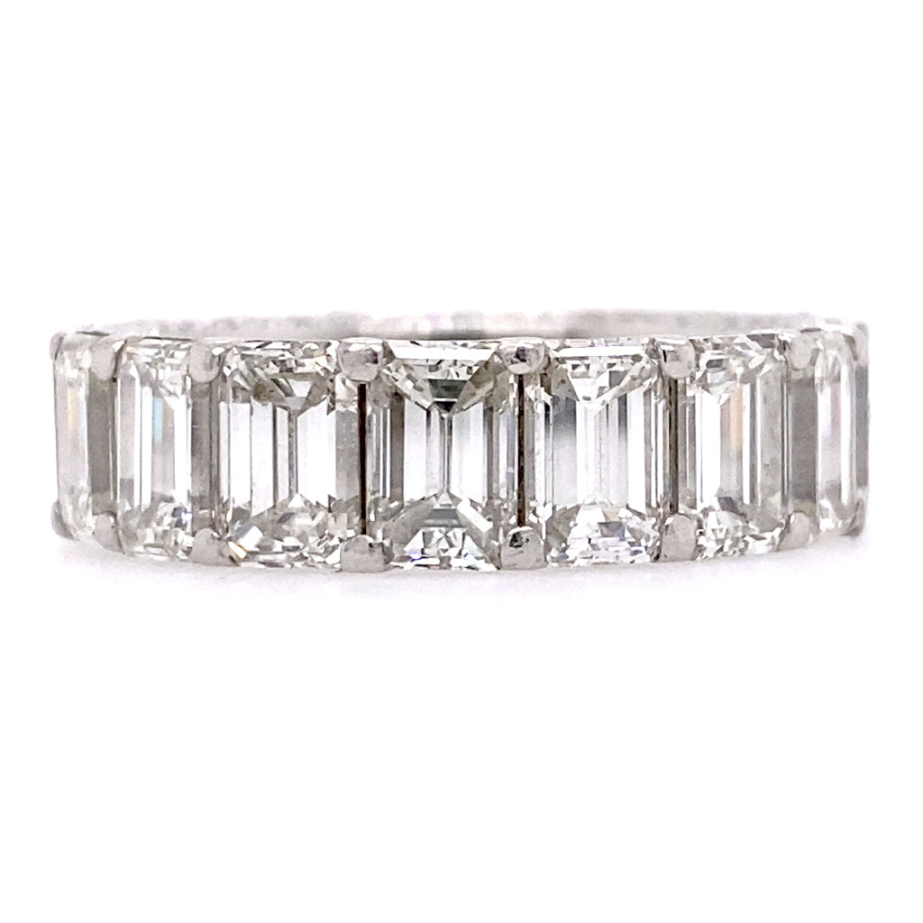 Diamond Emerald Eternity Band