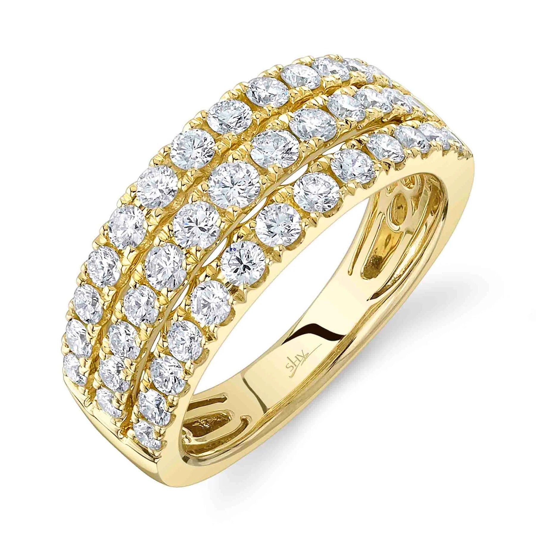 Three Row Diamond Ring