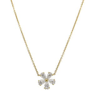 Diamond Flower Pendant