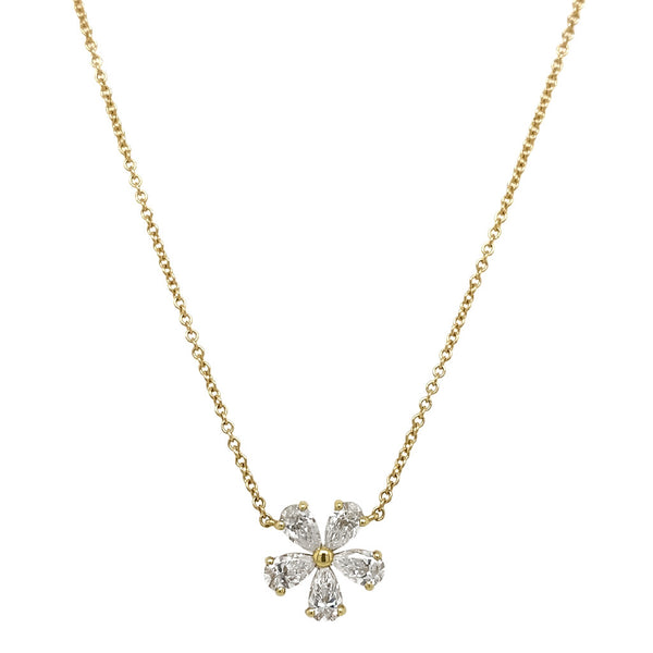 Diamond Flower Pendant