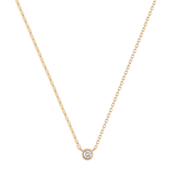 'Nola' Dual Chain Diamond Bezel Necklace