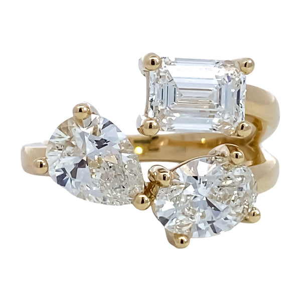 Lab Grown Three Stone Multi Shape Ring