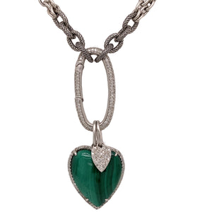 'Lindsey' Pave Diamond Heart Charm