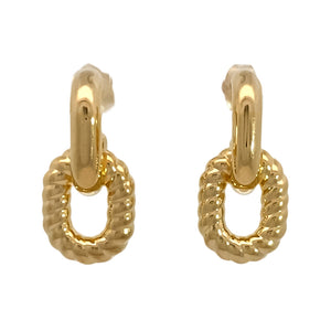 Small Double Mixed Link Earrings