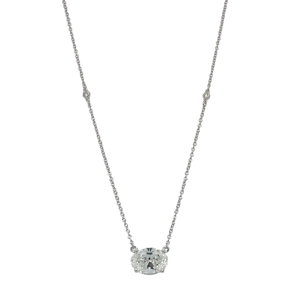 Oval Lab Grown Diamond Necklace