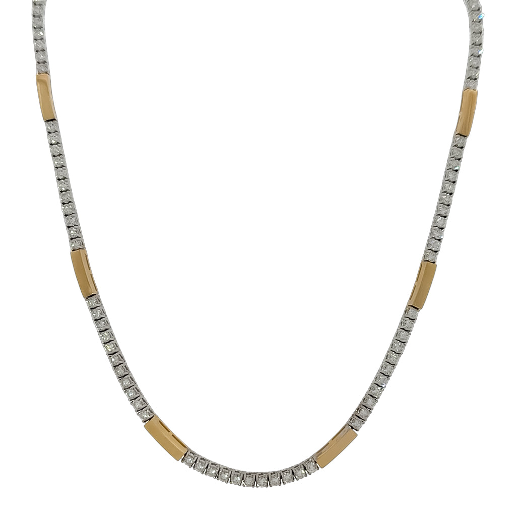 Accented Diamond Tennis Necklace