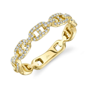 Gucci Link Pave Ring