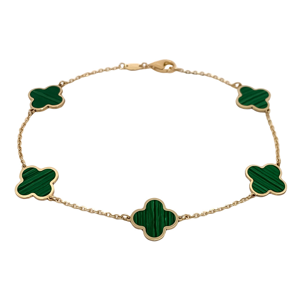 Large Inlay Flower Bracelet