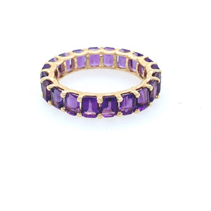 Amethyst Eternity Band