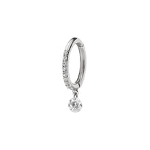 Single Diamond Drop Huggie Earring