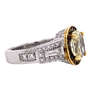 Oval Yellow Diamond Ring