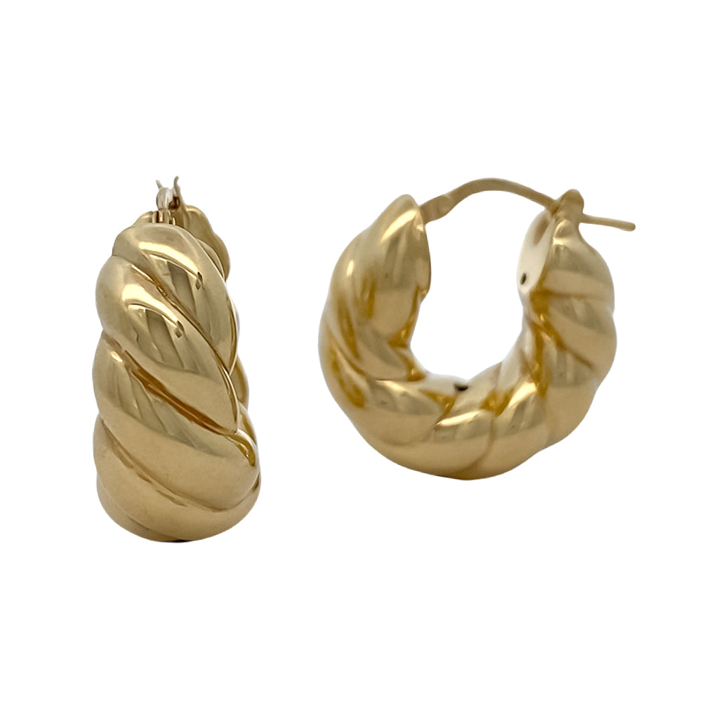 Graduated Twist Hoop Earrings