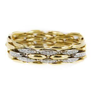Diamond and Gold Link Bracelet