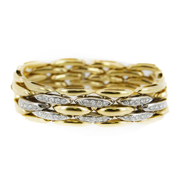 The Vintage Collection <p>Diamond and Gold Link Bracelet