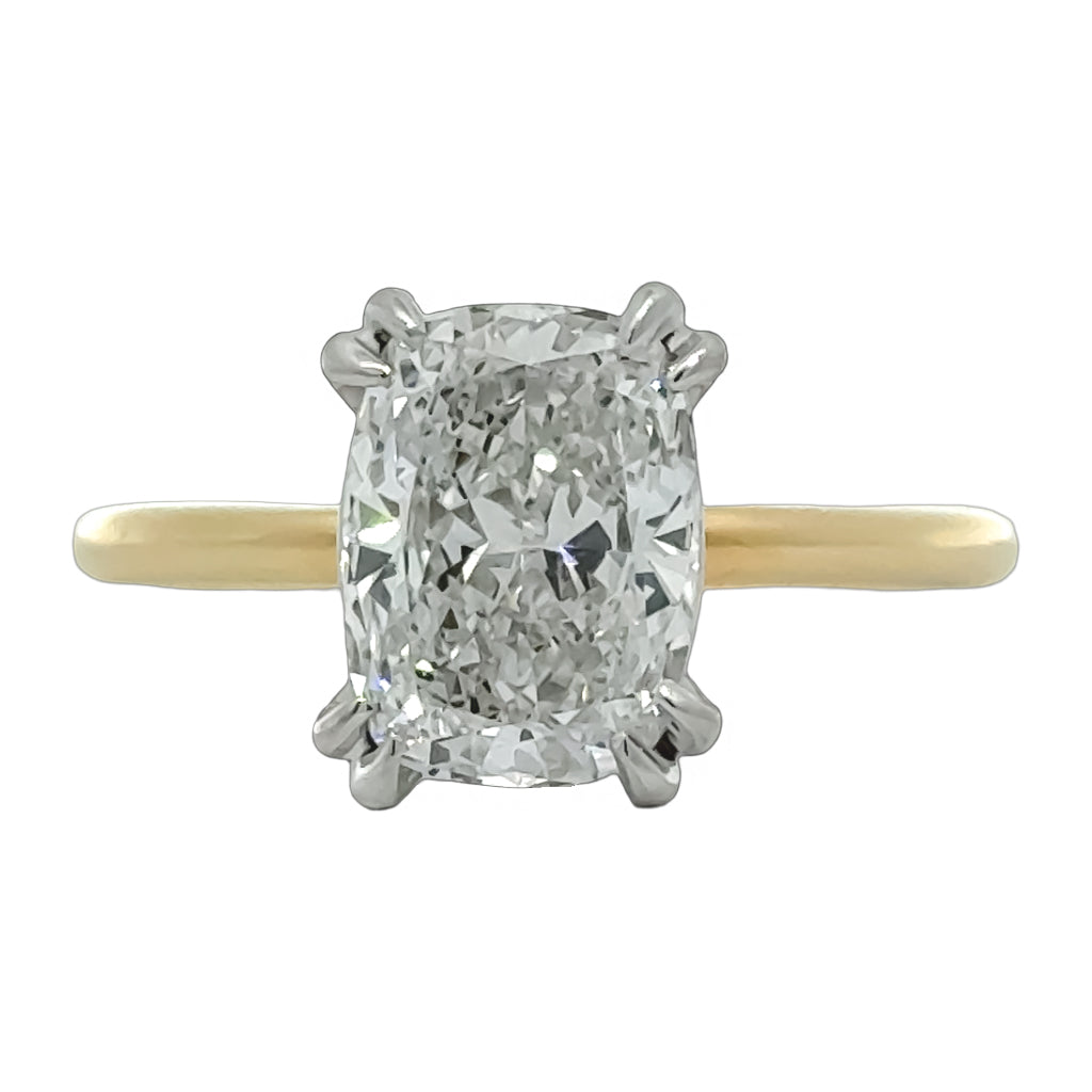 Gold Solitaire LAB GROWN Diamond Ring