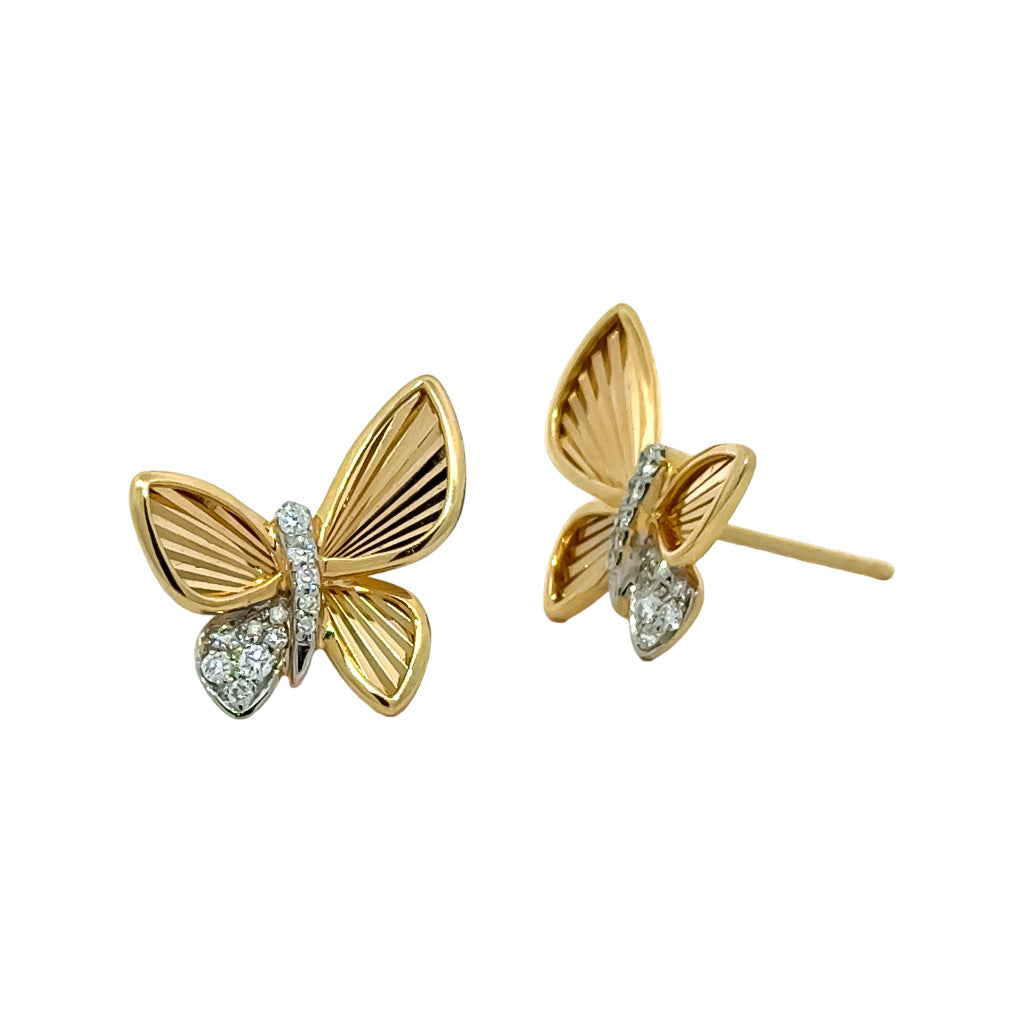 Diamond Butterfly Earring