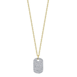 Two Tone Dog Tag Necklace