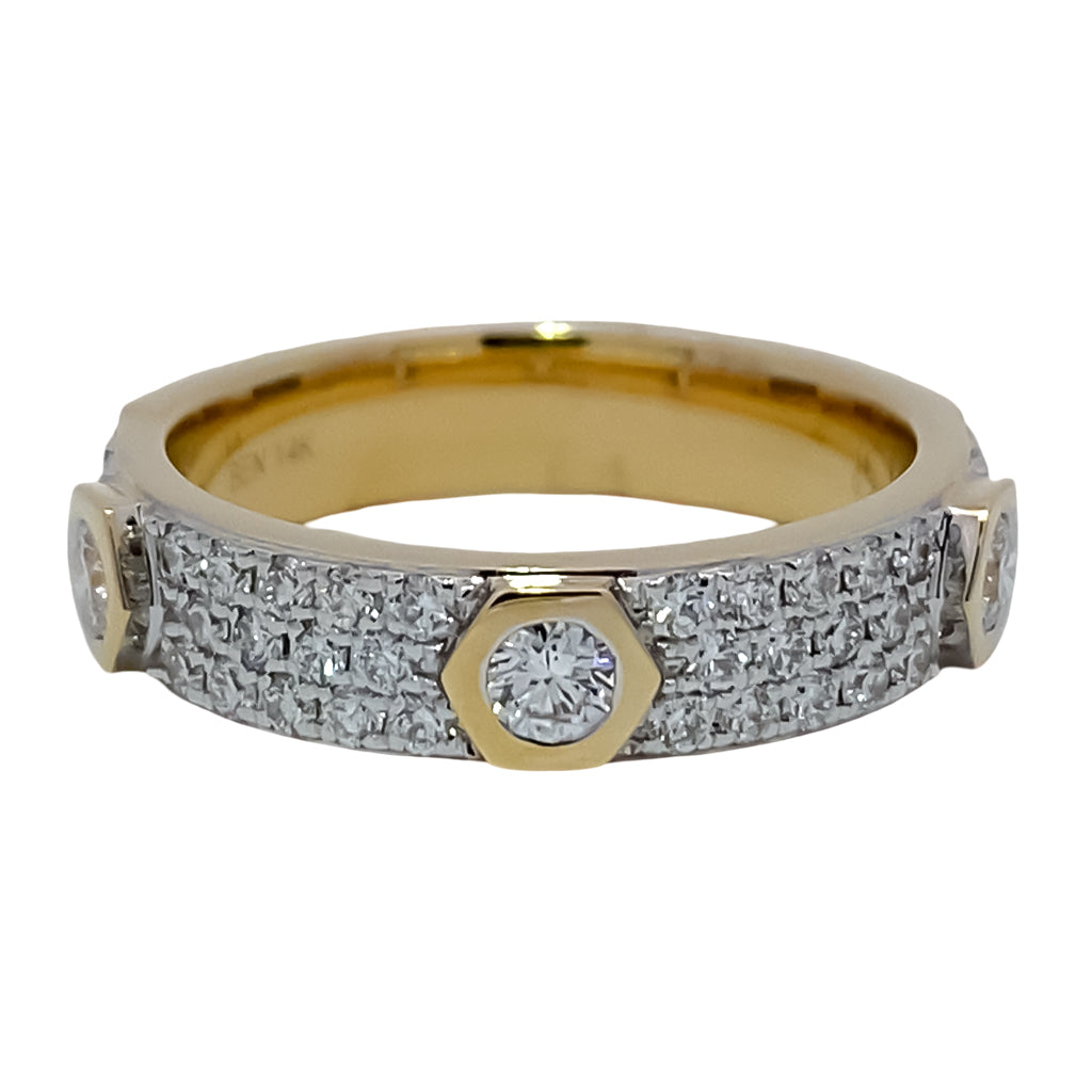 Three Bezel Set Diamond Ring