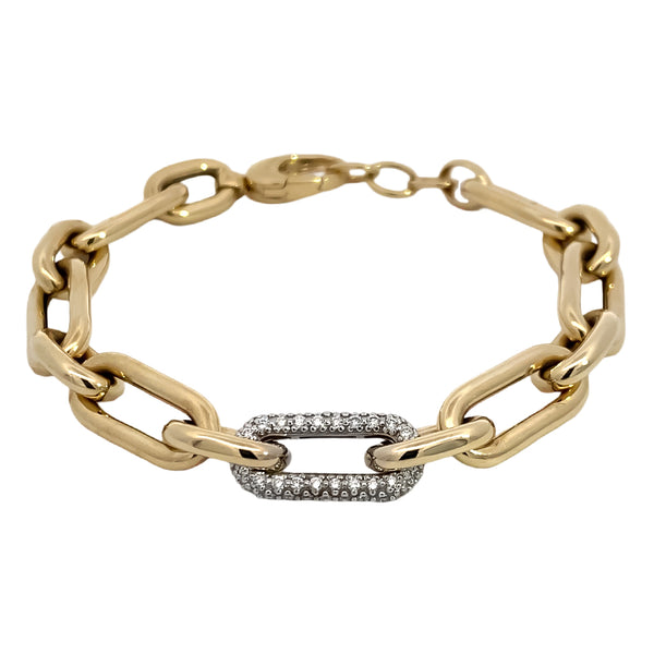 Diamond Link Paperclip Bracelet