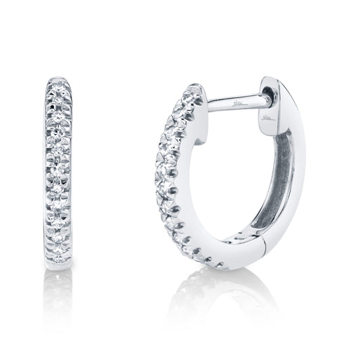 Pave Diamond Huggie Earrings