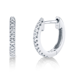 Pave Diamond Huggie Earrings