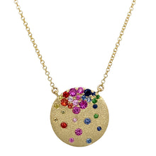 Rainbow 'Confetti' Disc Necklace
