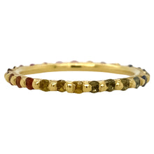Multi Color Sapphire Thin Band Ring