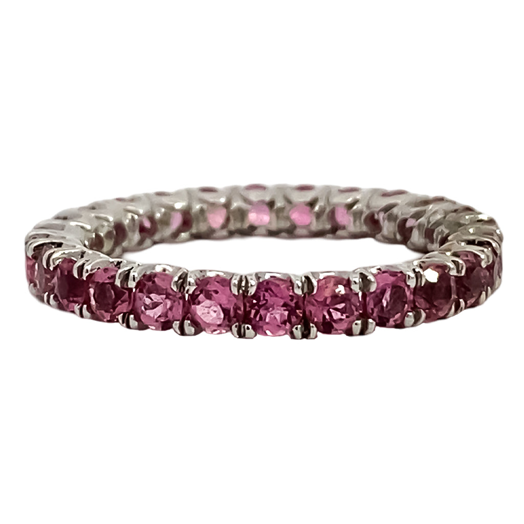 Pink Tourmaline eternity band