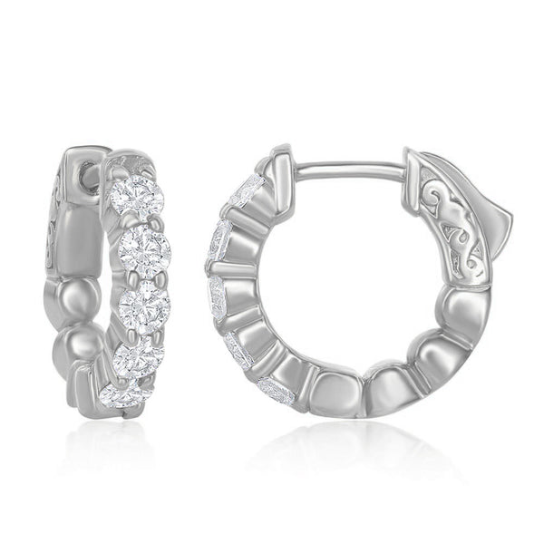 Diamond Huggie Earrings