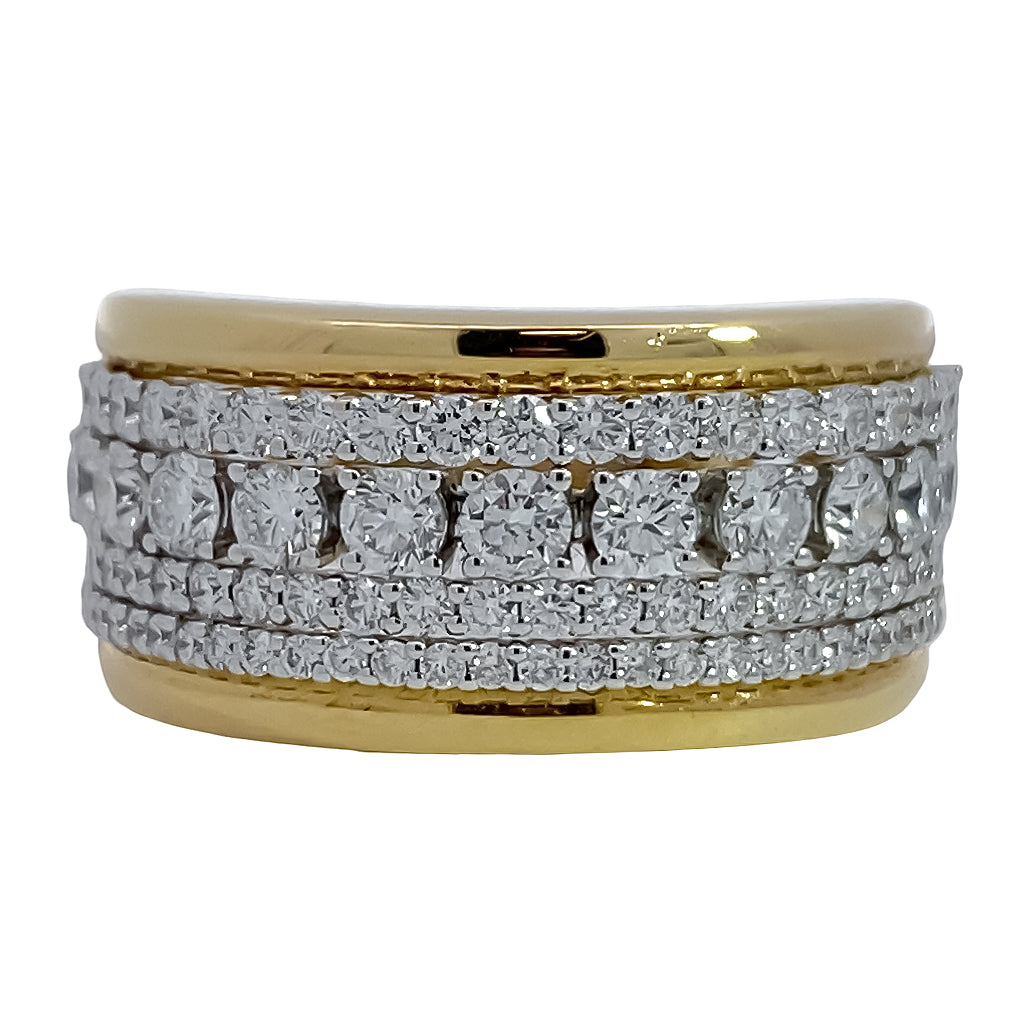 Four Row Diamond Band
