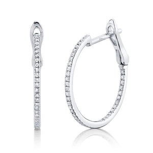 Mini Inside Out Diamond Hoop Earrings