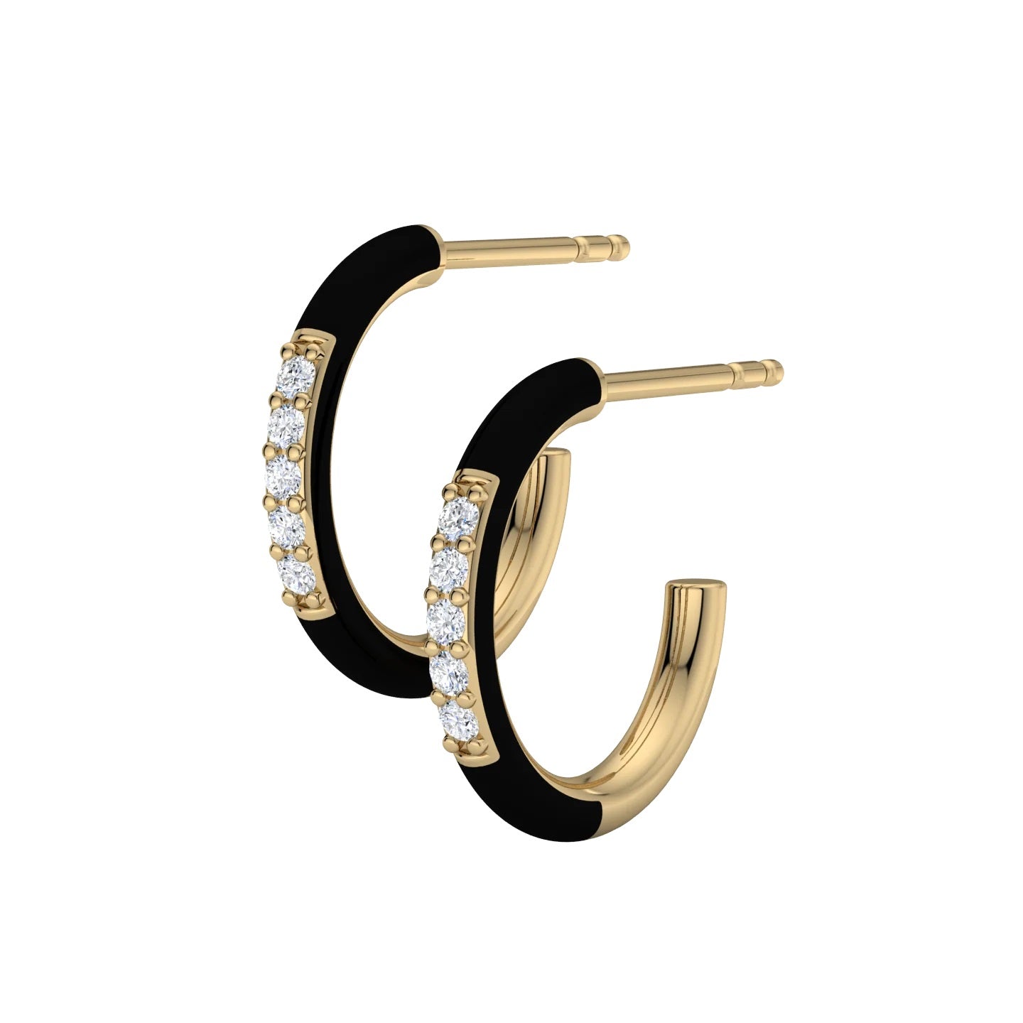 Rosso Enamel Hoop Earring