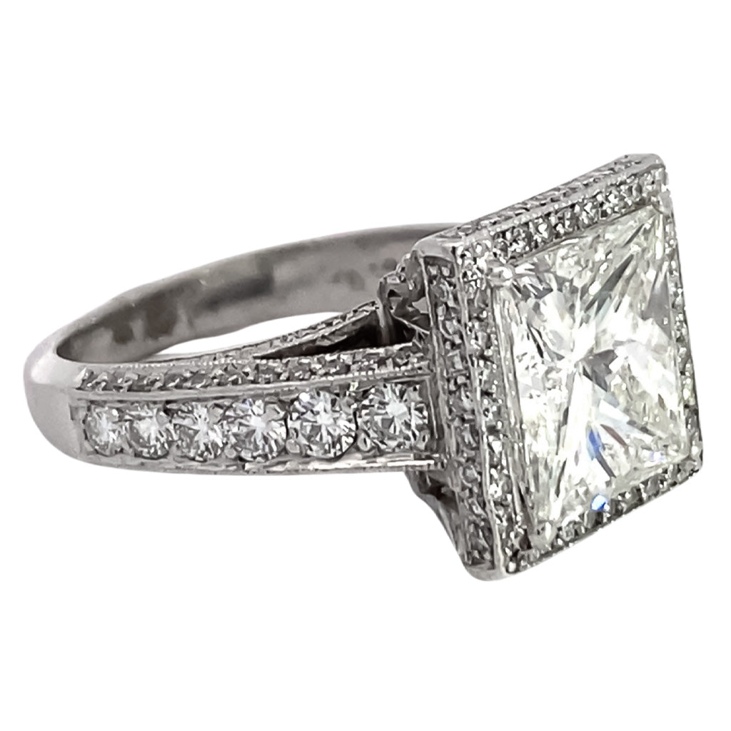 Halo Princess Cut Diamond Ring