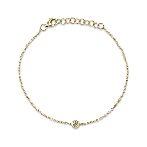 Bezel Set Single Diamond Bracelet