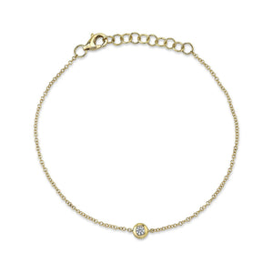 Bezel Set Single Diamond Bracelet