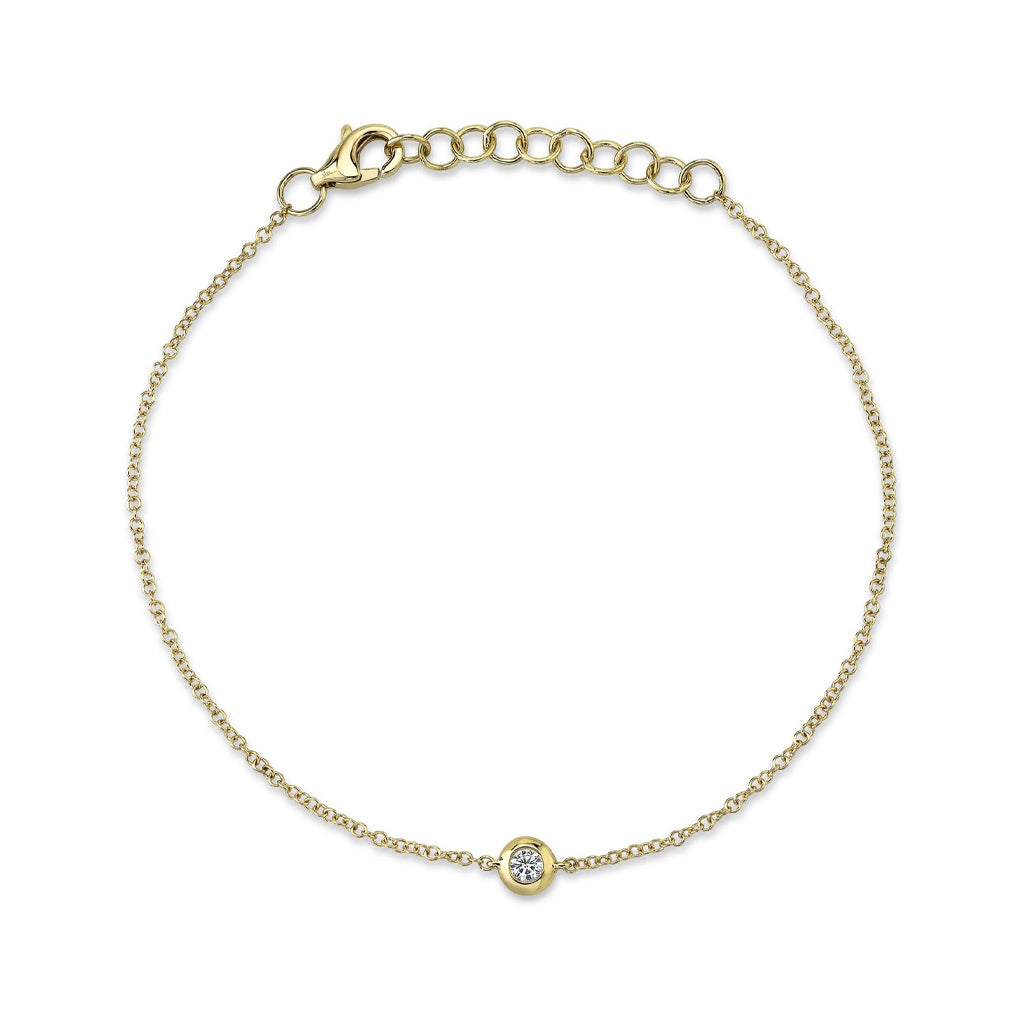 Bezel Set Single Diamond Bracelet