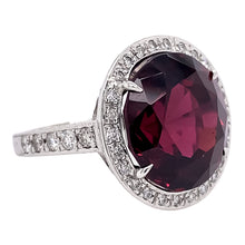 Garnet Halo Ring