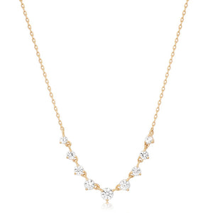 'Rosamund' Graduated White Sapphire Necklace