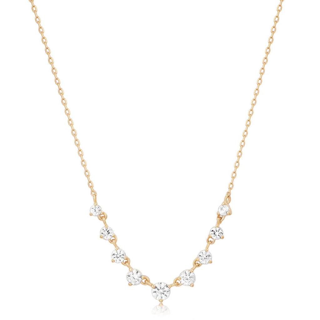 'Rosamund' Graduated White Sapphire Necklace