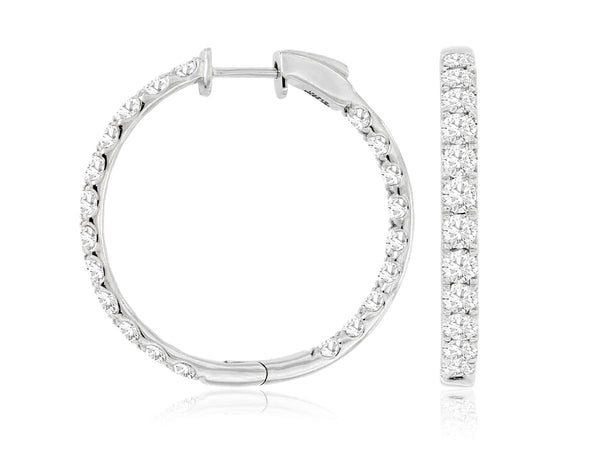 Inside Out Diamond Hoops